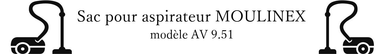 Sac aspirateur MOULINEX AV 9.51 en vente