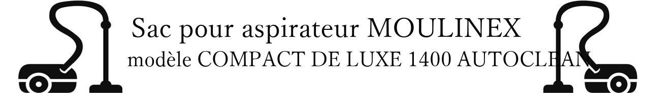 Sac aspirateur MOULINEX COMPACT DE LUXE 1400 AUTOCLEAN en vente