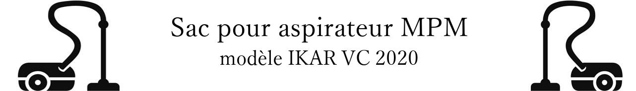 Sac aspirateur MPM IKAR VC 2020 en vente