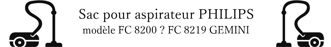 Sac aspirateur PHILIPS FC 8200  FC 8219 GEMINI en vente