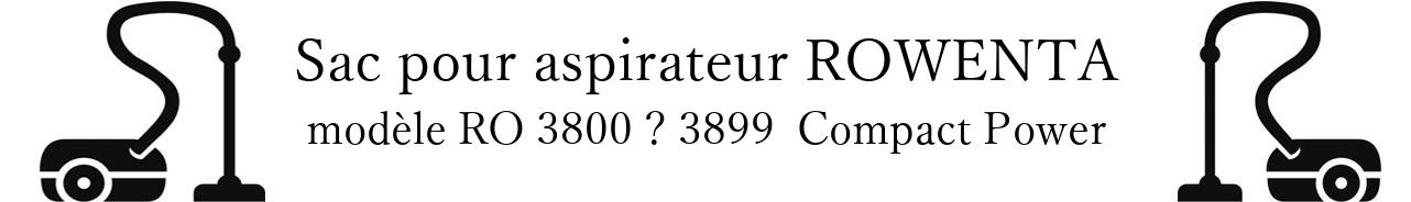 Sac aspirateur ROWENTA RO 3800  3899  Compact Power en vente