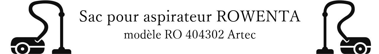 Sac aspirateur ROWENTA RO 404302 Artec en vente