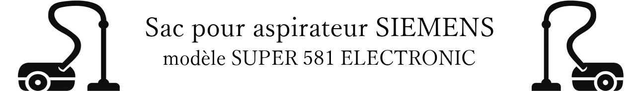 Sac aspirateur SIEMENS SUPER 581 ELECTRONIC en vente