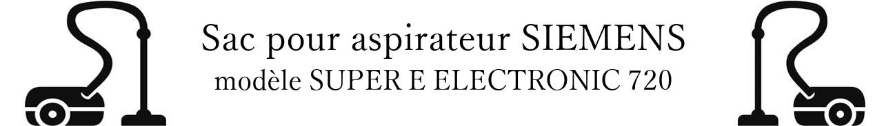 Sac aspirateur SIEMENS SUPER E ELECTRONIC 720 en vente