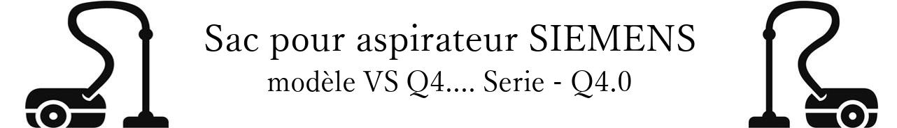 Sac aspirateur SIEMENS VS Q4.... Serie - Q4.0 en vente