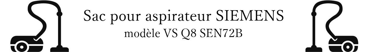 Sac aspirateur SIEMENS VS Q8 SEN72B en vente