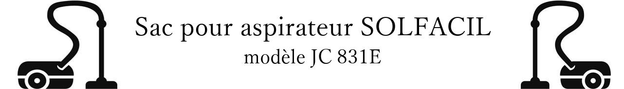 Sac aspirateur SOLFACIL JC 831E en vente