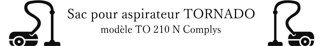 Sac aspirateur TORNADO TO 210 N Complys en vente