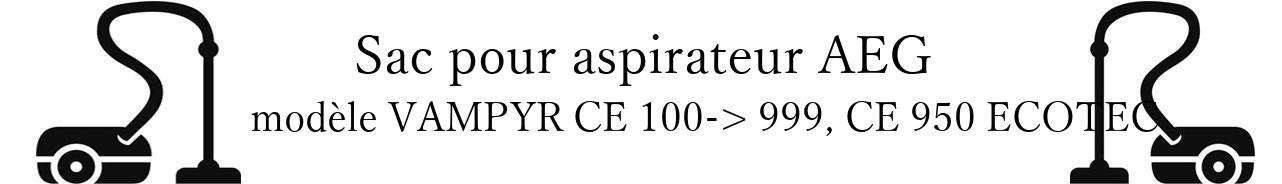 Sac aspirateur AEG VAMPYR CE 100-> 999, CE 950 ECOTEC en vente