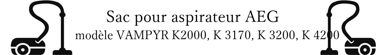 Sac aspirateur AEG VAMPYR K2000, K 3170, K 3200, K 4200 en vente