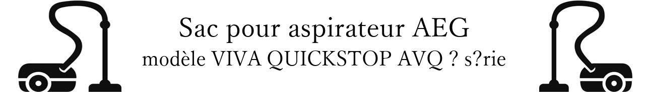 Sac aspirateur AEG VIVA QUICKSTOP AVQ  srie  en vente