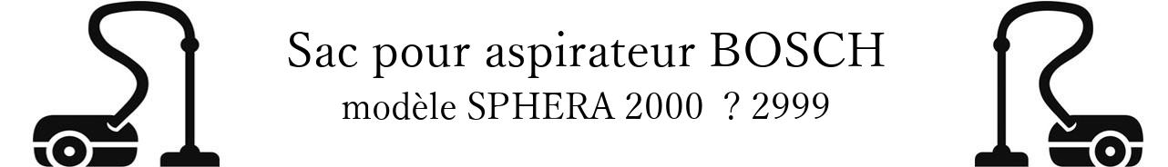 Sac aspirateur BOSCH SPHERA 2000 2999 en vente