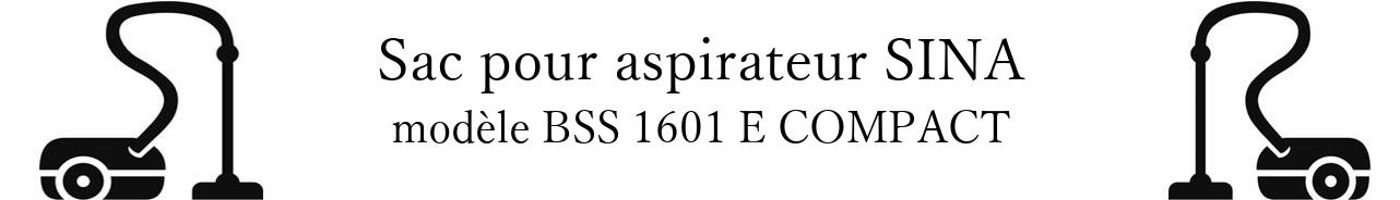 Sac aspirateur DE SINA BSS 1601 E COMPACT en vente