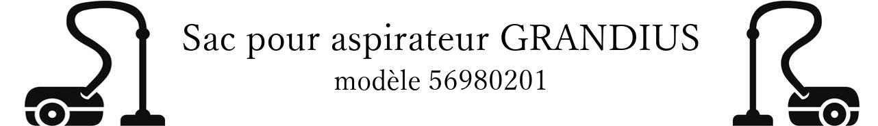 Sac aspirateur GRANDIUS 56980201 en vente