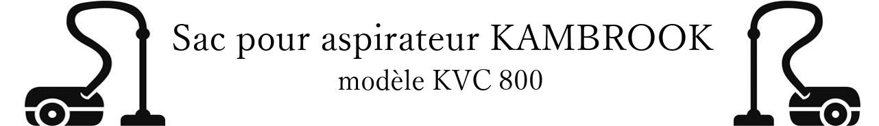 Sac aspirateur KAMBROOK KVC 800 en vente