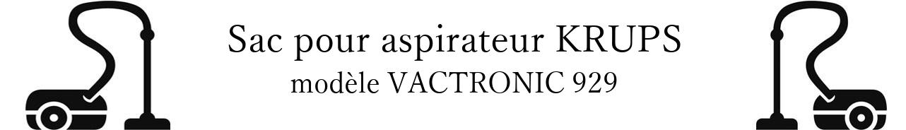 Sac aspirateur KRUPS VACTRONIC 929 en vente