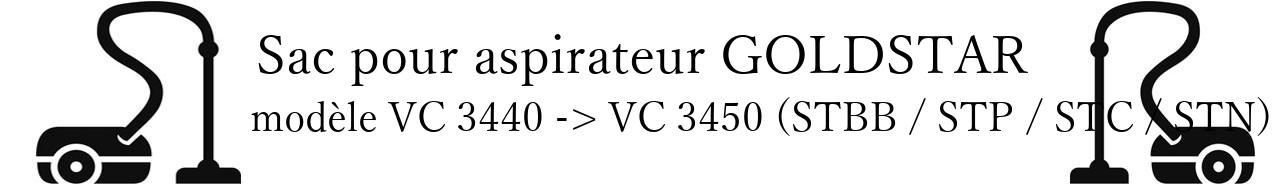 Sac aspirateur LG- GOLDSTAR VC 3440 -> VC 3450 (STBB / STP / STC / STN) en vente
